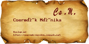 Csermák Mónika névjegykártya